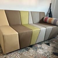 Divano tre posti in lino