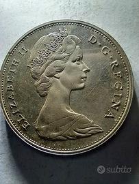 N 2 PEZZI 1 DOLLARO CANADESE 1965/1966 SPL