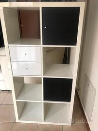 Mobile bianco lucido con ante e cassetti