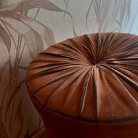 Pouf VINTAGE velluto arancione 