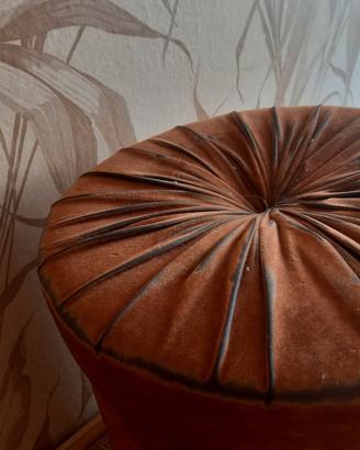 Pouf VINTAGE velluto arancione 