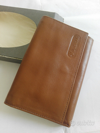 Portafoglio donna NUOV in morbido vitello nocciola