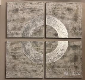 Set 4 quadri decorativi