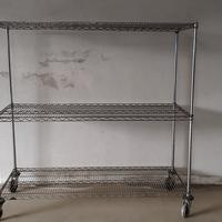 Scaffalatura mobile in acciaio cromato 