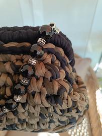 Borsa Clutch nuova uncinetto disegno mimetico