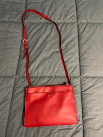 Borsa tracolla DKNY rossa pelle saffiano