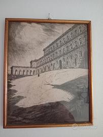 6 quadri acquaforte stile Francesco Chiappelli