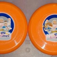 Frisbee Danone Actimel Arancioni due pezzi