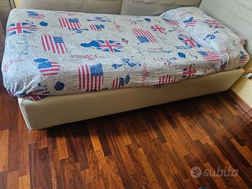 letto singolo con contenitore 