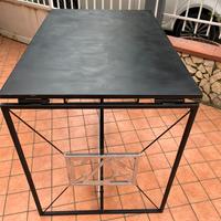 Tavolo in ferro zincato 120 cm x 80, altezza 95 cm