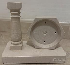 Scultura artigianale pietra bianca hand made Pugli