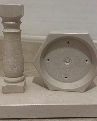 Scultura artigianale pietra bianca hand made Pugli