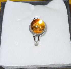 Anello con vetro di Murano ambra — elegante, come 
