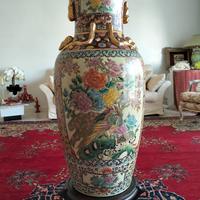 Vaso in porcellana stile orientale grandi dimensio