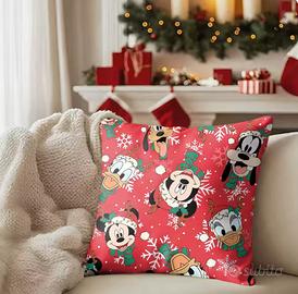Federa cuscino divano natalizia 40x40 topolino