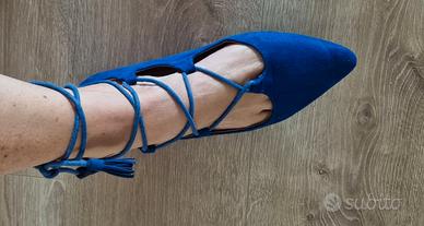 Ballerine incrociate num 38 blu cobalto
