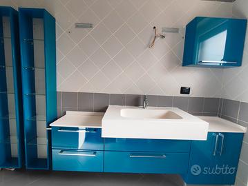 mobile bagno componibile colore petrolio
