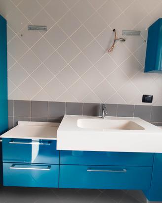 mobile bagno componibile colore petrolio