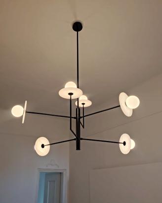 LAMPADARIO DI DESIGN PER SOFFITTI ALTI – EFFETTO W