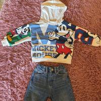Completo pantalone Zara 18/24 felpa disney 12/18