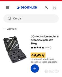 Kit manubri bilanciere  Decathlon 