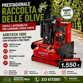 COMPRESSORE DA TRATTORE A TRE PUNTI. 1000 lt