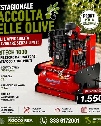COMPRESSORE DA TRATTORE A TRE PUNTI. 1000 lt