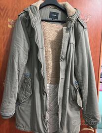 Parka da uomo color verde militare