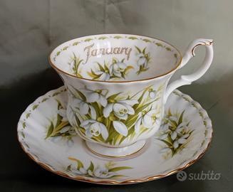 tazza mese gennaio Royal Albert 