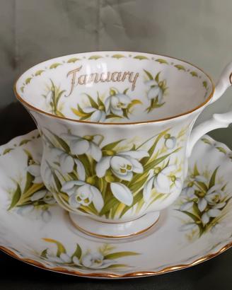tazza mese gennaio Royal Albert 
