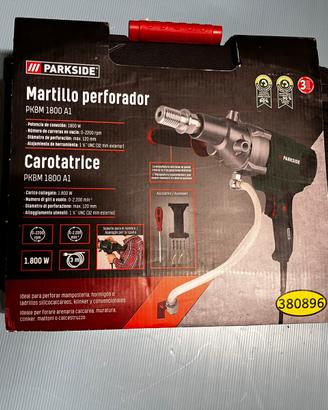 Carotatrice parkside nuova con borsa e accessori