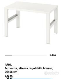 Scrivania regolabile IKEA modello  PAHL