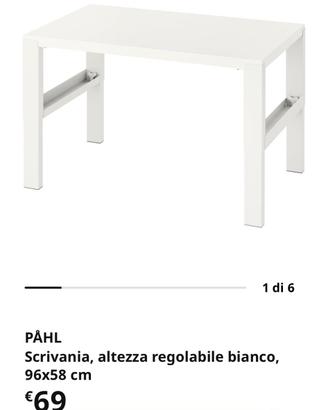 Scrivania regolabile IKEA modello  PAHL