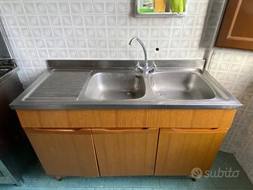 Lavello con mobiile + scolapiatti + cappa GRATIS