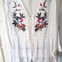 casacca miniabito con ricami