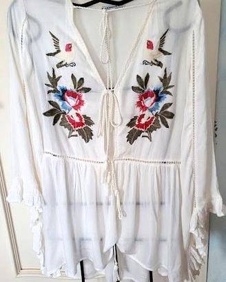 casacca miniabito con ricami