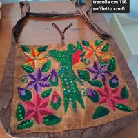 Borsa in seta marrone