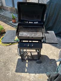 Barbecue a Gas 2 Bruciatori con Ripiani Laterali