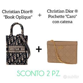 Dior "Book Vertical Oplique" + Dior Pochette "Caro