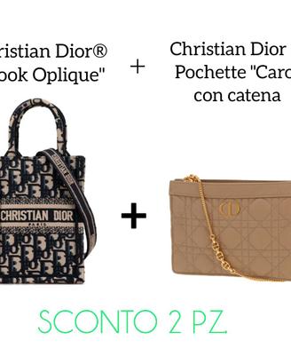 Dior "Book Vertical Oplique" + Dior Pochette "Caro