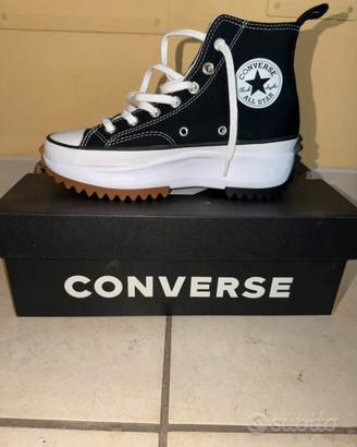 Converse Run Star Hike Alte Nere Nuove Tg 38