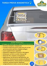 Targa prova con calamite kit da vetro