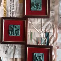 Trittico quadri in bronzo porta di Zan Zeno Verona