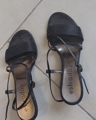 Sandali donna Estradà con tacco basso