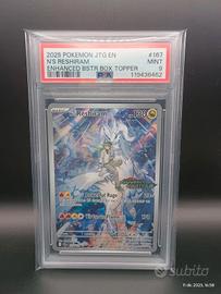 N's Reshiram #167 Stamped xJTG Box Topper PSA 9