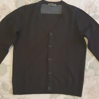 Pullover cardigan marrone scuro TG L