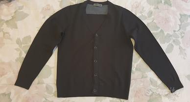 Pullover cardigan marrone scuro TG L