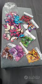 set 100 farfalle colorate decorazione sticker muro