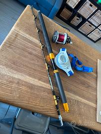 Pesca d’altura con cintura + Mulinello