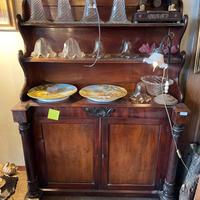 Credenza con alzata in legno massello fine '800